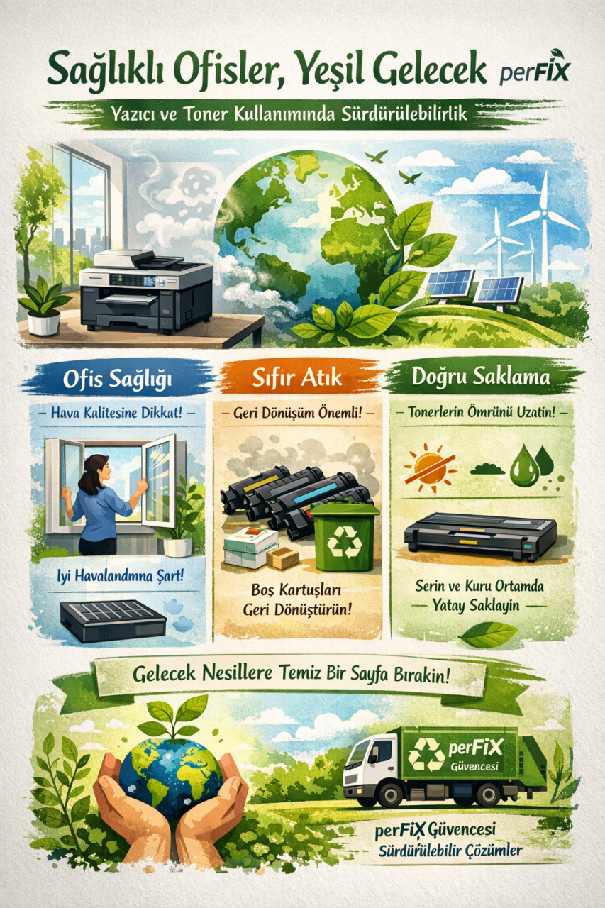perFIX-Sağlıklı Ofisler ve Yeşil Gelecek: Yazıcı Kullanımında Sürdürülebilirlik Rehberi