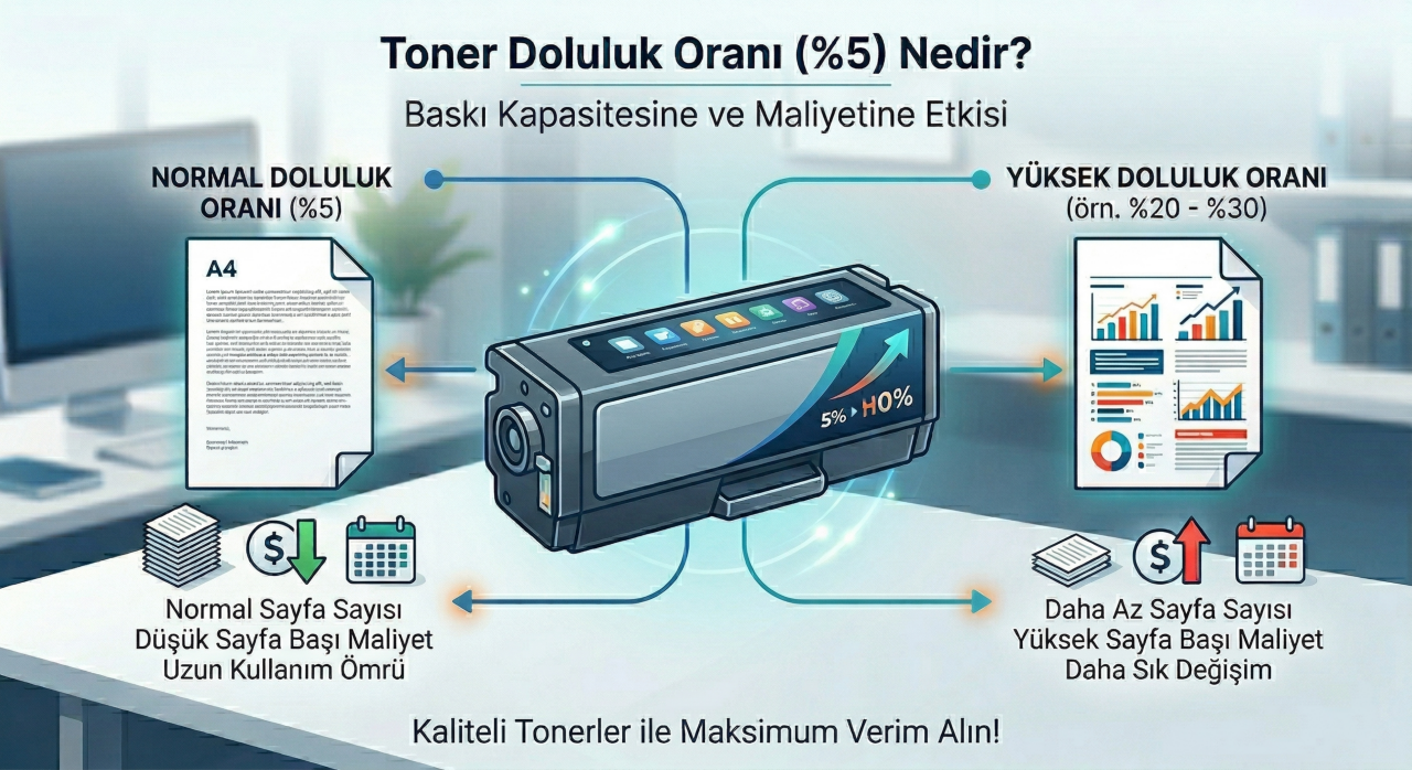 Tonerde %5 Doluluk Oranı Nedir? Baskı Kalitesi ve Maliyetine Etkisi