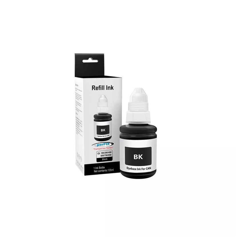 perFIX  PF CGI-490B - SİYAH DYE  ŞİŞELİ 790 - 190 -  MÜREKKEP 135ml