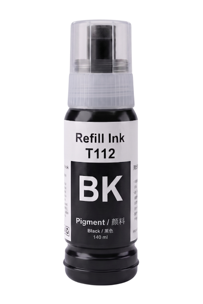 perFIX T112BK  **Kutusuz**  Siyah Şişeli Mürekkep (140 ml )