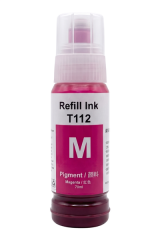 T112M  **Kutusuz**  Kırmızı Şişeli Mürekkep (70 ml )