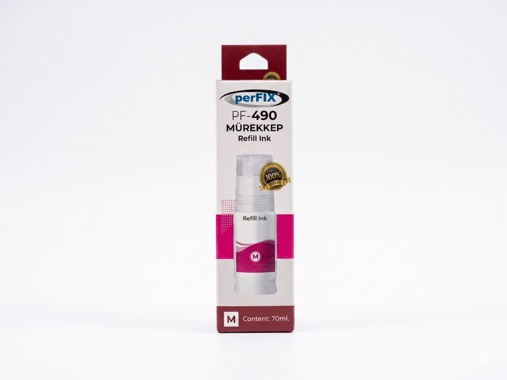 perFIX perFIX Canon  PF CGI-490M - Kırmızı 790 - 190 -  Şişeli Mürekkep 70ml