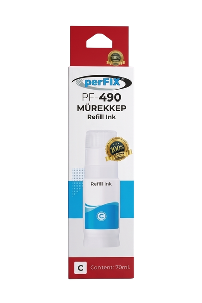 perFIX perFIX Canon  PF CGI-490C - Mavi  790 - 190 -  Şişeli Mürekkep 70ml
