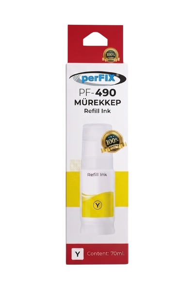 perFIX perFIX Canon  PF CGI-490Y - Sarı  790 - 190 -  Şişeli Mürekkep 70ml