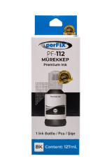 perFIX PF T112BK  Siyah Şişeli Mürekkep (140 ml )