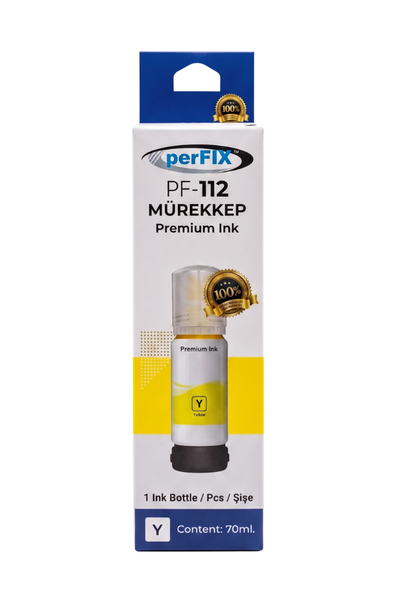 perFIX perFIX PF T112Y  Sarı Şişeli Mürekkep (70 ml )