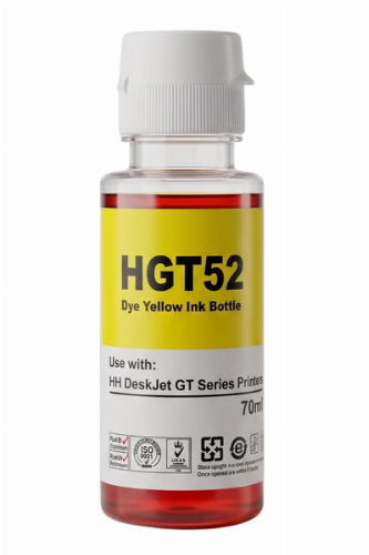 Hp GT52Y  Kutusuz Moh56A Sarı Şişeli Mürekkep  70ml, hp gt52 kutusuz sarı mürekkep, hp gt5810 sarı boya, moh56a yellow ink 70ml, hp gt5820 sarı mürekkep şişesi, kutusuz hp gt52 yellow, hp tanklı yazıc