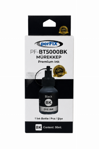 perFIX Brother PF Bt 5000Bk Siyah Dye  Şişeli Mürekkep 135ml, perfix brother bt5000bk siyah mürekkep, brother dcp-t300 siyah dye mürekkep, dcp-t500w muadil mürekkep, brother mfc-t800w black ink, perfi