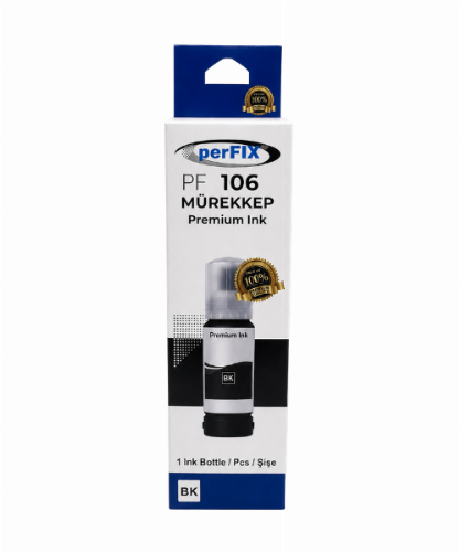 perFIX PF T06 - C13T00R140 Foto Siyah Mürekkep 5K, perfix t06 foto siyah mürekkep, epson 106 photo black ink, c13t00r140 mürekkep, l7160 foto siyah mürekkep, l7180 muadil mürekkep, 106 foto siyah müre