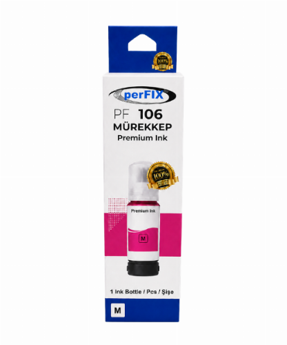 perFIX PF T106 - C13T00R340 Kırmızı Mürekkep 5K, perfix t106 kırmızı mürekkep, epson 106 magenta ink, c13t00r340 mürekkep, l7160 kırmızı mürekkep, l7180 muadil mürekkep, 106 kırmızı mürekkep 5000 sayf