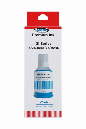 perFIX Canon PF GI-46C - GI-56C Mavi Şişeli Mürekkep 130ml, perfix canon gi-46c mavi mürekkep, canon gi-56c cyan ink, gi-46c mürekkep, canon gx3040 mavi mürekkep, gx4040 muadil mürekkep, canon gi46 ma