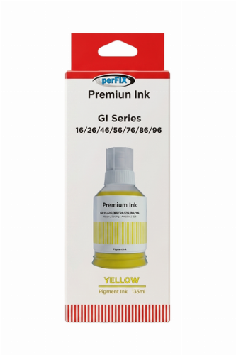 perFIX Canon  PF GI-46Y - GI-56Y Sarı Şişeli  Mürekkep 130ml, perfix canon gi-46y sarı mürekkep, canon gi-56y yellow ink, gi-46y mürekkep, canon gx3040 sarı mürekkep, gx4040 muadil mürekkep, canon gi4