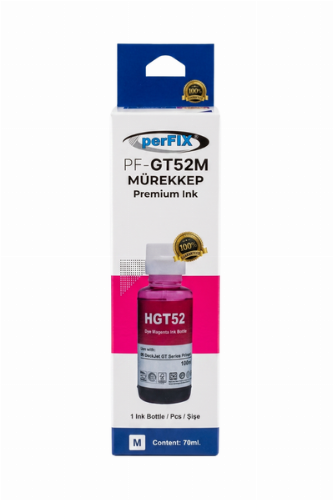 perFIX Hp GT52M Kırmızı Moh55A Şişeli Mürekkep  70ml